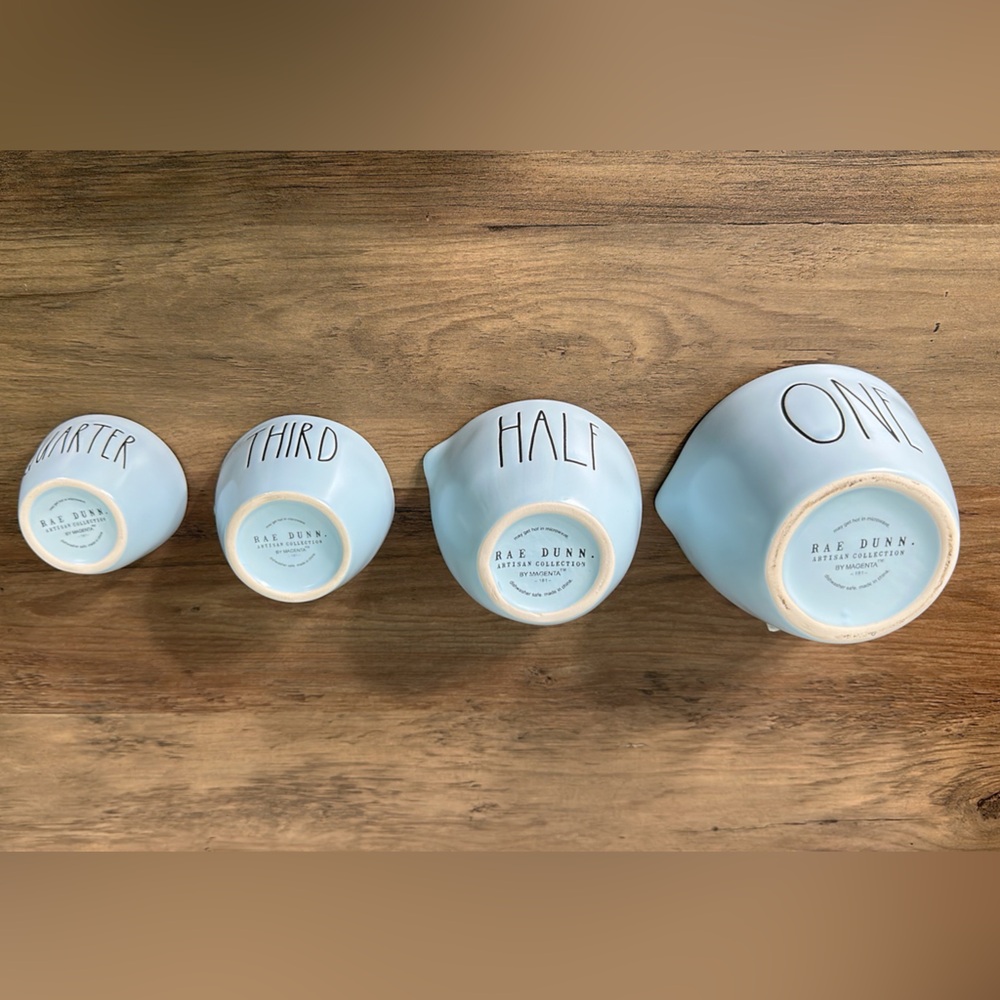 Rae Dunn RARE - Baby Blue Measuring Cup Set - Picture 5 of 5